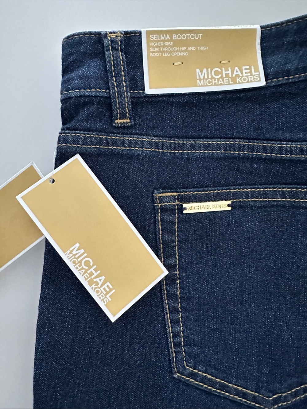 Michael Kors Dark Blue Selma Bootcut Jeans size 16 NWT